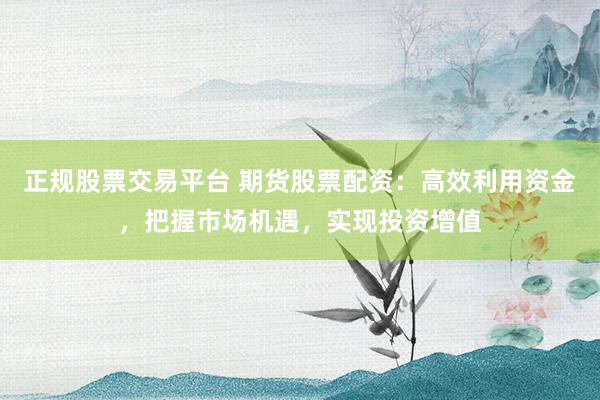 正规股票交易平台 期货股票配资：高效利用资金，把握市场机遇，实现投资增值