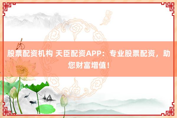 股票配资机构 天臣配资APP：专业股票配资，助您财富增值！