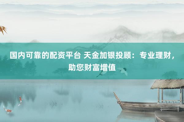 国内可靠的配资平台 天金加银投顾：专业理财，助您财富增值