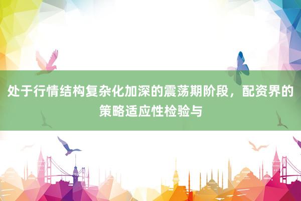 处于行情结构复杂化加深的震荡期阶段，配资界的策略适应性检验与