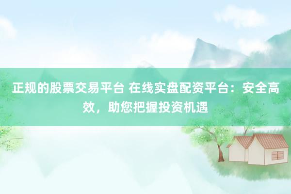 正规的股票交易平台 在线实盘配资平台：安全高效，助您把握投资机遇